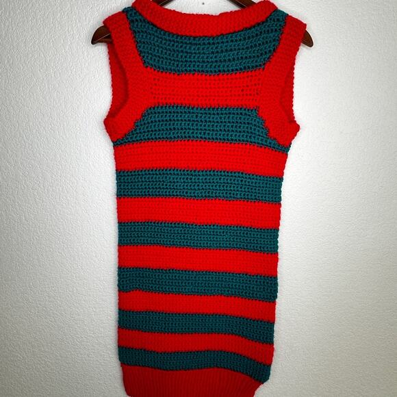 Ugly Christmas Sweater Dress 🎄 🤶 Handmade crocheted dress (see Measurements) - Picture 5 of 11